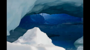 The many shades of blue ice in an iceberg off the Antarctic Peninsula